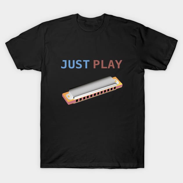 Just Play the Harmonica T-Shirt by NorseTech